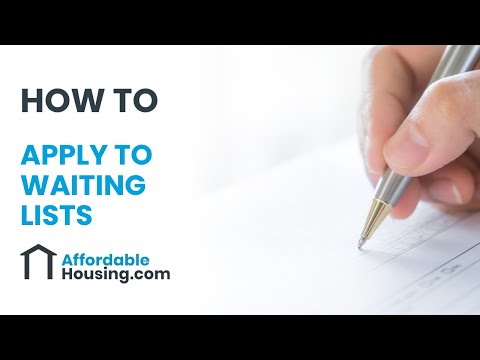 Applying to Waiting Lists - video from Affordablehousing
