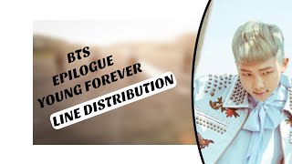 Bts  Epilogue Young Forever line Distribution  Color Coded