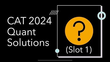 CAT 2024 Slot 1 | CAT PYQs Compilation | The Quant Mentor | #catpyqdaily #catquantseries #catpyqs