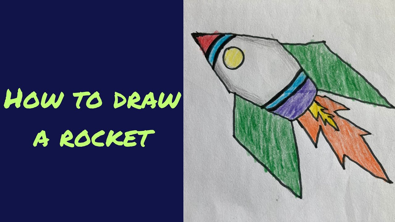 How to draw an “easy way”rocket 🚀🚀 ||Easydrawings ||Quick ||Viral ...
