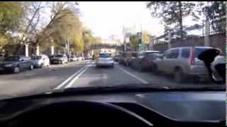 My riding on Volvo 960 along Moscow streets