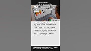 Mistral Releases Pixtral 12B, Its First Multimodal Model