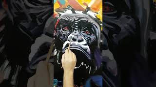 Pintando o monkey!  #respirandoarte