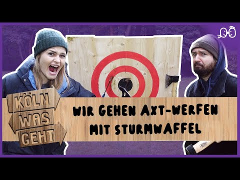 Wir gehen Axt-Werfen mit @Sturmwaffel