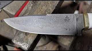 Damascus San Mai Knife Forging and Making By Mehmet Genç