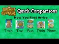 Animal Crossing - Quick Comparisons