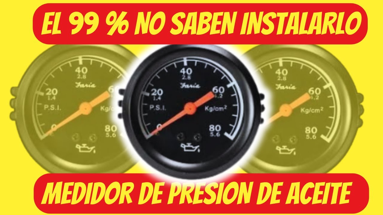 COMO INSTALAR UN MEDIDOR DE ACEITE - YouTube
