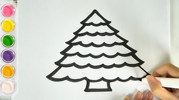 How To Draw a Christmas Tree easy| Drawing Christmas Tree step by step