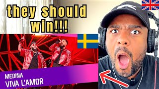 Brit Reacts to Medina - Viva L'Amor | Melodifestivalen 2026