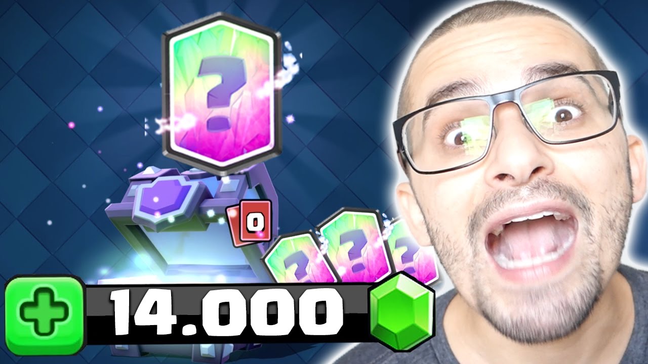 GASTEI 14.000 GEMAS E TIVE ALGUMAS SURPRESAS no CLASH ROYALE jogos friv