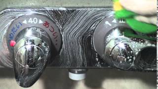 水垢洗浄剤　テラクリーナーヤマト　現場作業動画