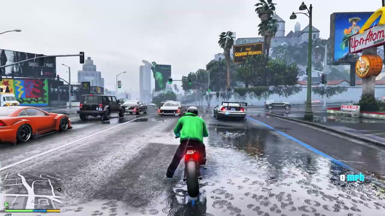GRAND THEFT AUTO 5 PHOTOREALISM INSANE GRAPHIC RAINY WEATHER GAMEPLAY