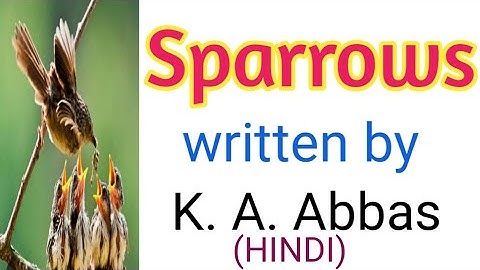 Sparrows by K A Abbas | Sparrows story explanation in hindi | Khwaja Ahmad Abbas