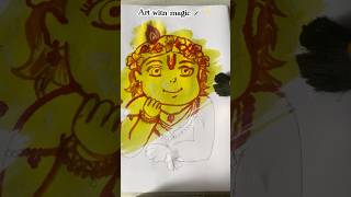 Magic art for lord Krishna #art #painting #ideas #trending #viralvideo