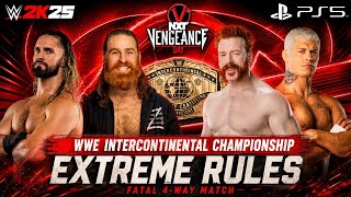 WWE 2K25 - Intercontinental Championship - Sami Zyan Vs Seth Rollins Vs Sheamas Vs Cody Rhodes -[4K]