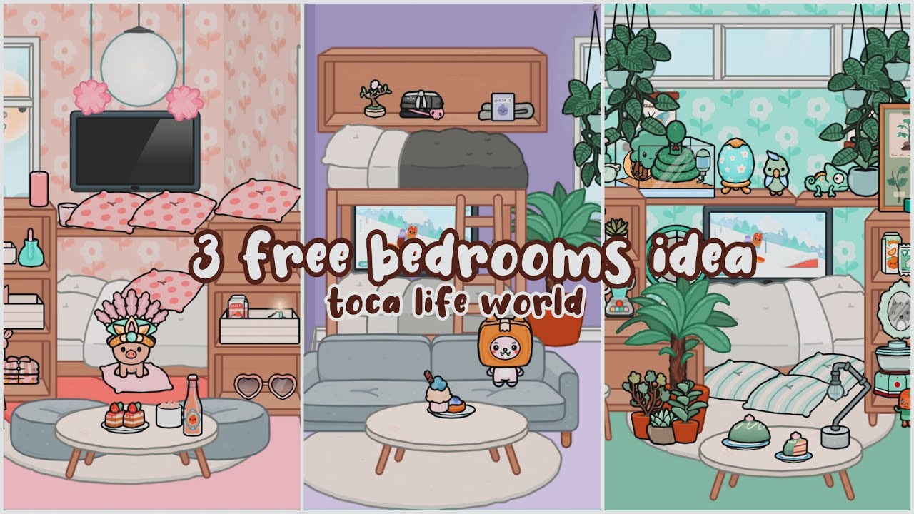 Toca Life World // 3 free bedrooms idea in toca boca 🏠 MONICA