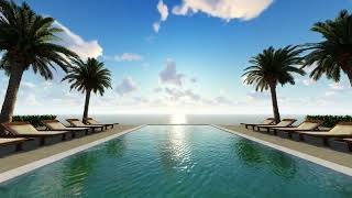 Tati̇l Otel Havuz Palmi̇ye Ağaçlari