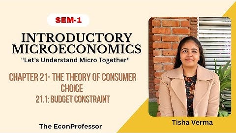 Chapter 21 (Budget Constraint) | Introductory Microeconomics | B.A.(hons) Economics | Sem 1