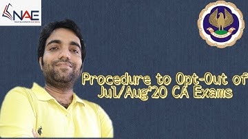Demo on How to Fill Form for Opt-Out Scheme | ICAI July Exams | Niraj Agarwal