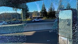 Bullet shatters truck driver's window on Oakland freeway - EXCLUSIVE