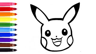 How to Draw Pikachu | Drawing and Coloring Pikachu From POKEMON | Drawings for Kids