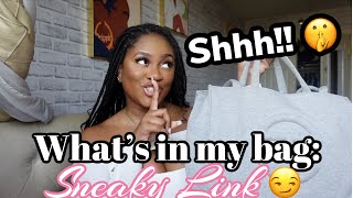 HOW I PULL UP ON MY SNEAKY LINK! WHATS IN MY SNEAKY LINK BAG | Andrea Scarlett