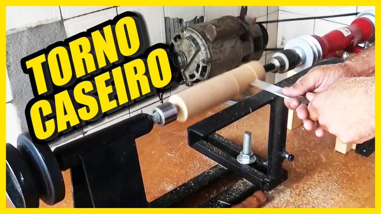 Como Fazer Um Torno Para Madeira Caseiro Final Ferramentas Caseiras YouTube