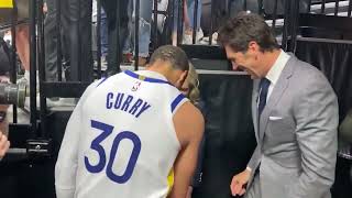 Steph Curry and Bob Myers after Eliminating the Kings🤝