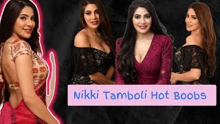Nikki Tamboli  Telugu Beautiful Garam Masala Actress And Hot Big Boobs Hot Baby Hot Booty Hot Look