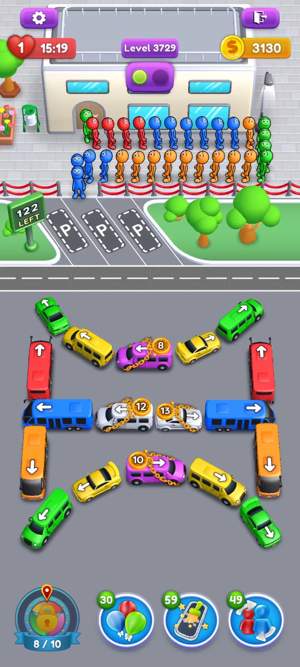 Crowd Express Level 3729 #stage1 #challengelevel - YouTube