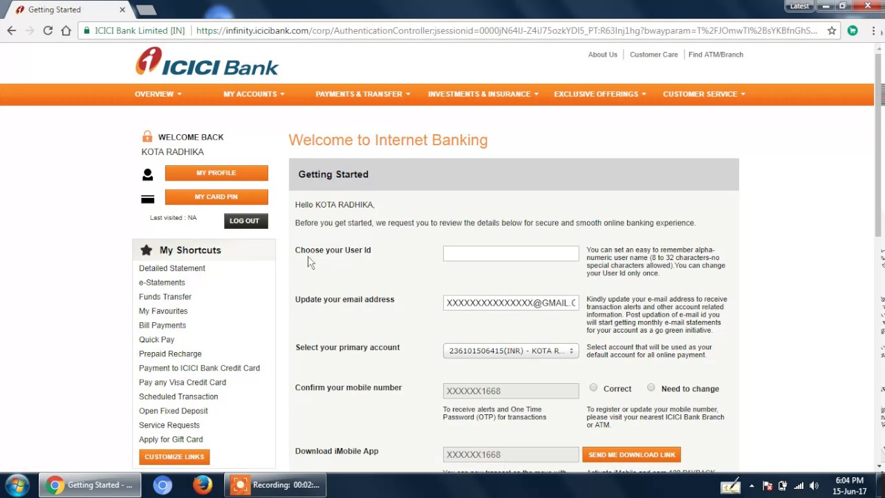 icici bank new user net banking LOGIN - YouTube