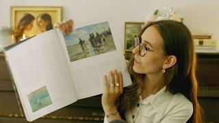 reading a french art book on american impressionism (asmr)