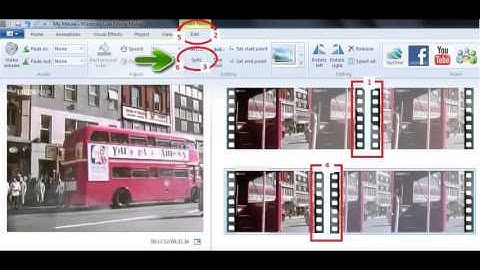 Editing a video in Windows Live Movie Maker