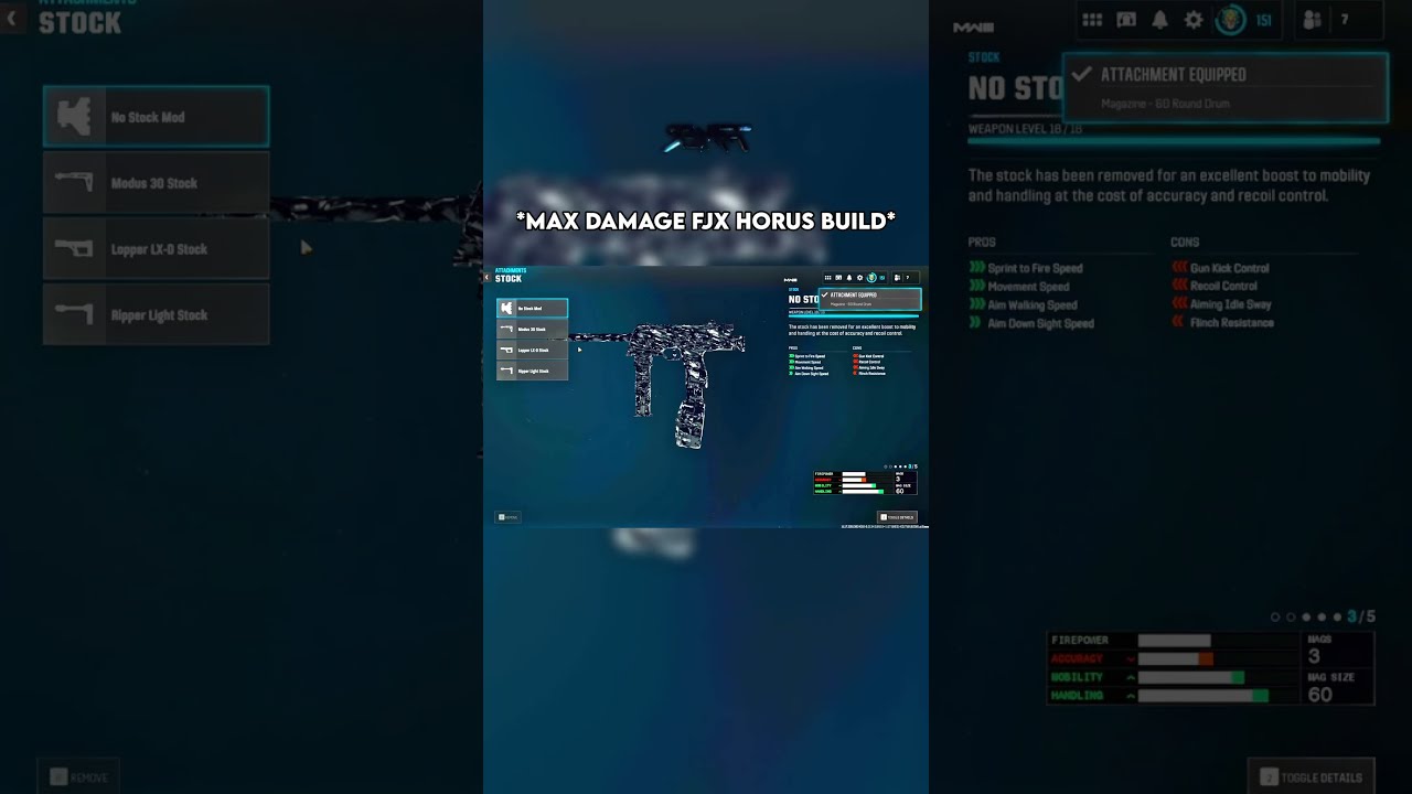 THE MAX DAMAGE FJX HORUS BUILD On WARZONE Warzone Callofduty Bo6 Rebirthisland Cod Shorts