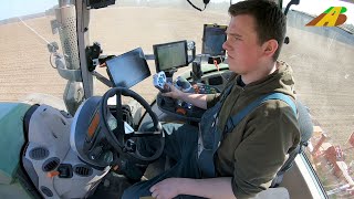 Rüben drillen - Fendt Vario & Grimme Rübensägerät Matrix 1800 beim Rüben legen in Niedersachsen