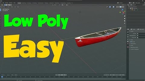 How to make a LOW POLY canoeing boat in Blender - (Tutorial)
