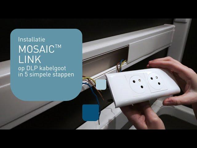 Aardrijkskunde Helaas Uitbreiden Installatie Mosaic Link meervoudig stopcontact in Legrand DLP design  wandgoot/kabelgoot. - YouTube