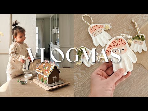 VLOGMAS PART 4 // GIFT WRAPPING, GINGERBREAD HOUSE BUILDING + CHRISTMAS CRAFTS  // VLOGMAS 2023