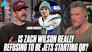 Aaron Rodgers Responds To Reports Zach Wilson Is Refusing To Be Jets Starter To End Season