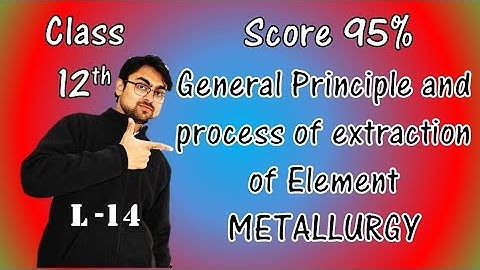General Principles and Processes of Isolation of Elements || L- 14 || Revision
