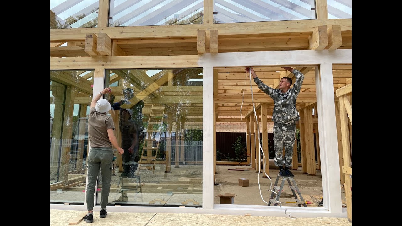 Фахверк остекление фасада Челябинск - YouTube