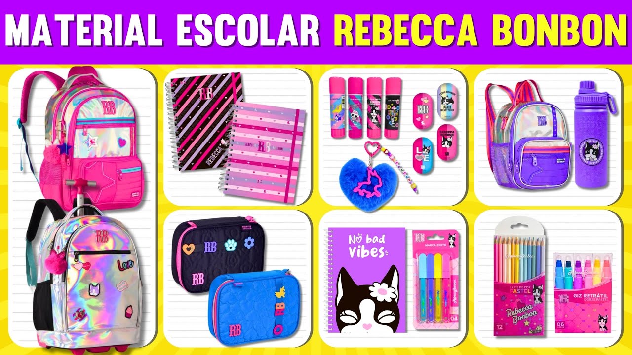 🎒 MONTE SEU MATERIAL ESCOLAR REBECCA BONBON 2026 🎒 Jogo das escolhas ✨