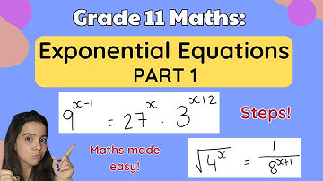 Exponential Equations Grade 11 Exponents and Equations