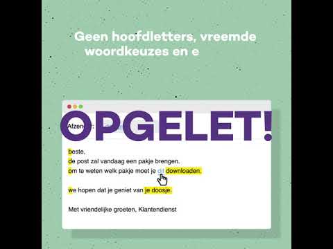 Tip 3: Let op het taalgebruik (e-mail van de post)