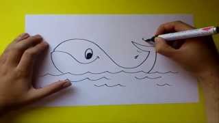 como dibujar una ballena paso a paso how to draw a whale