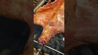 yummy food (Cutting old ham and Roasted whole sheep ) #food #bbqmeat #meat