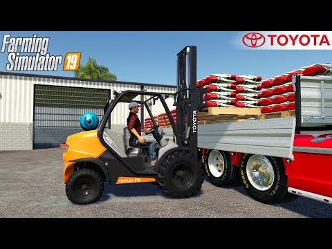 Farming Simulator 19 - TOYOTA FORKLIFT Loads Pallets To A Semi Trailer
