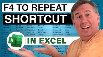 Excel - The F4 Key To Repeat Is My Favorite Excel Shortcut - Episode 2460