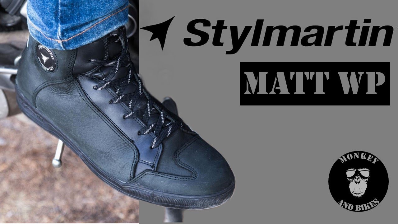 Moto Shoes Waterproof - STYLMARTIN MATT WP BLACK