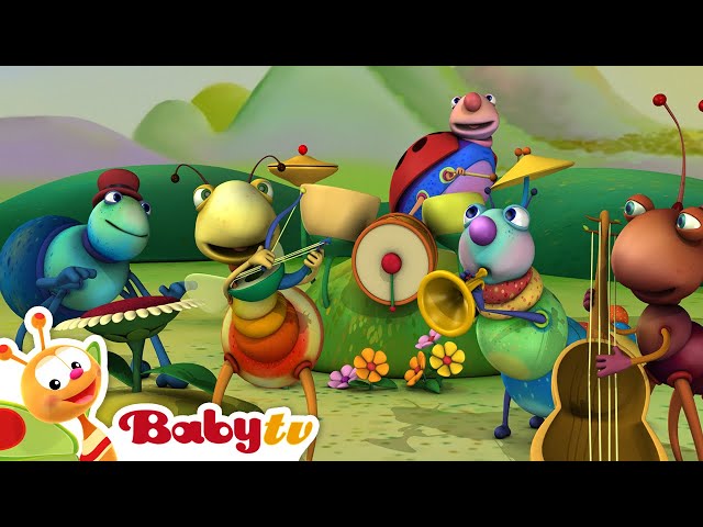 Big Bugs Band - African Music 🎻 | Music & Songs for Kids 🎵 | Cartoon @BabyTV class=